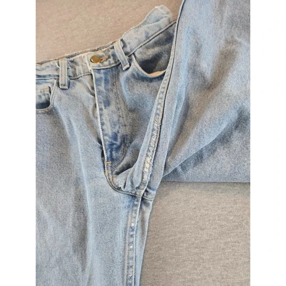 American Apparel Jeans Womens 26 Light Wash Relaxed Fit‎ Mushrooms Cactus Fray - Picture 6 of 14
